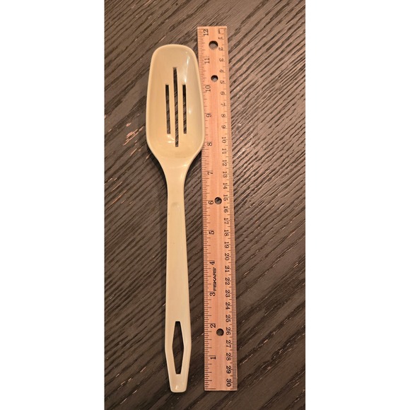 Vintage King Kraft Slotted Spoon Beige Northern Plastics Kitchen Utensil - Picture 4 of 4